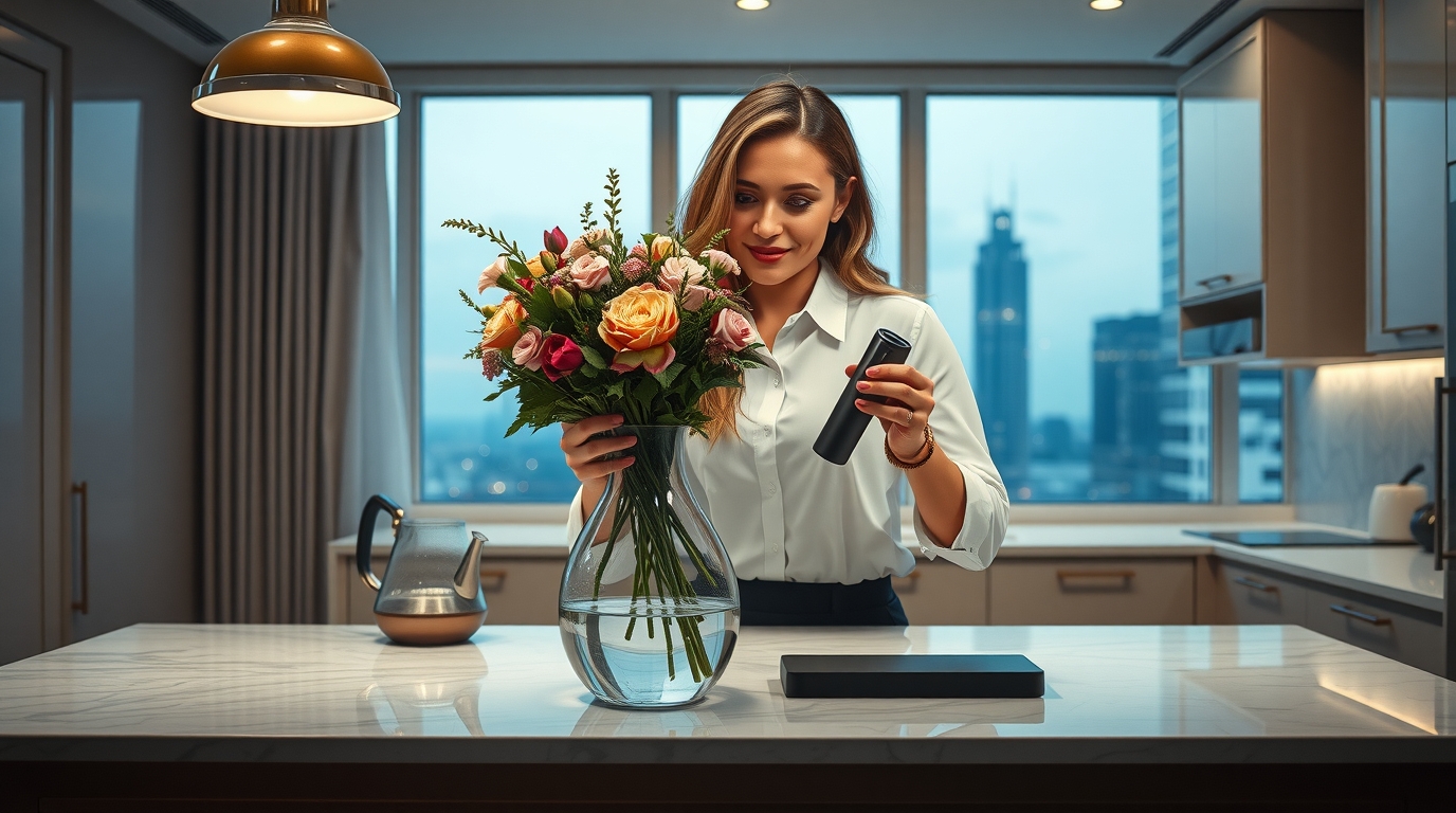 Элегантные стеклянные вазы